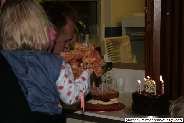 Blowing out the candles