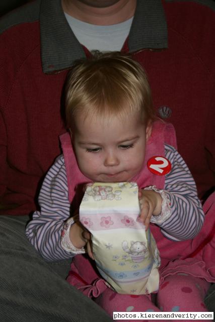 Holly opening present