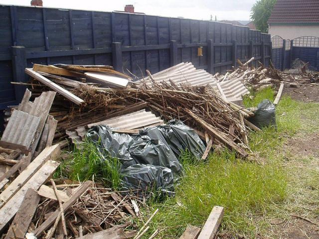 Asbestos and wood