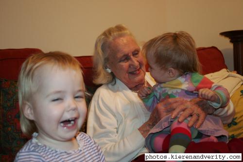 Grandma with Holly and Bethany