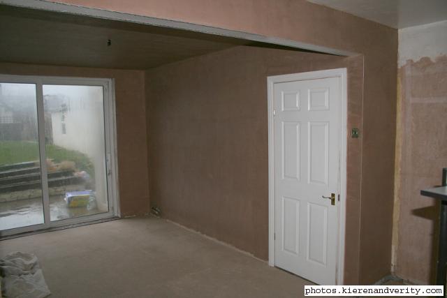 dining room after day 1 of plastering 2