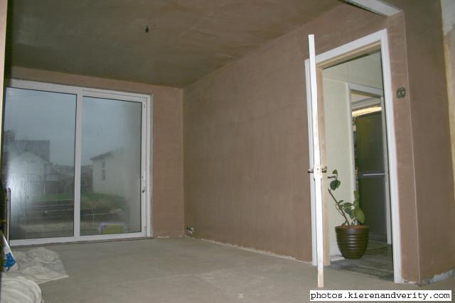 dining room after day 1 of plastering 3