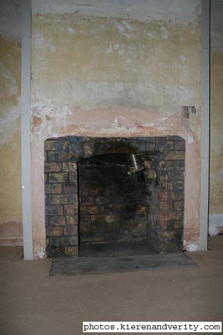 stripped fireplace