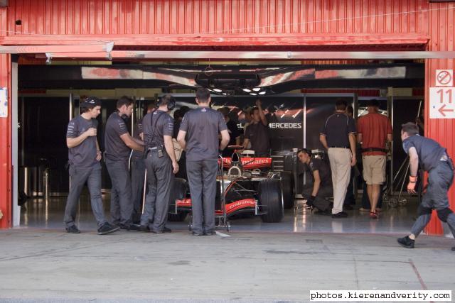 McLaren pits