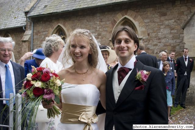 Caroline and Doug outside church 2