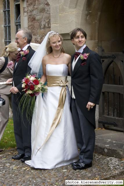 Caroline and Doug outside church