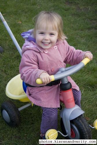 Holly on her bike