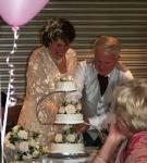 cutting the cake