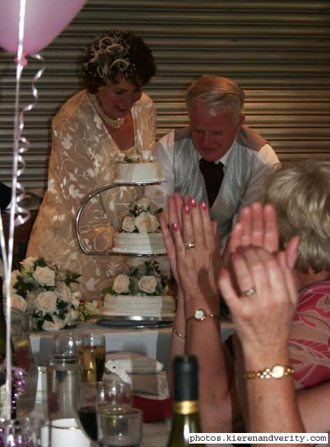 cutting the cake