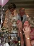 cutting the cake