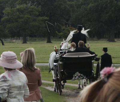 Leaving the chapel