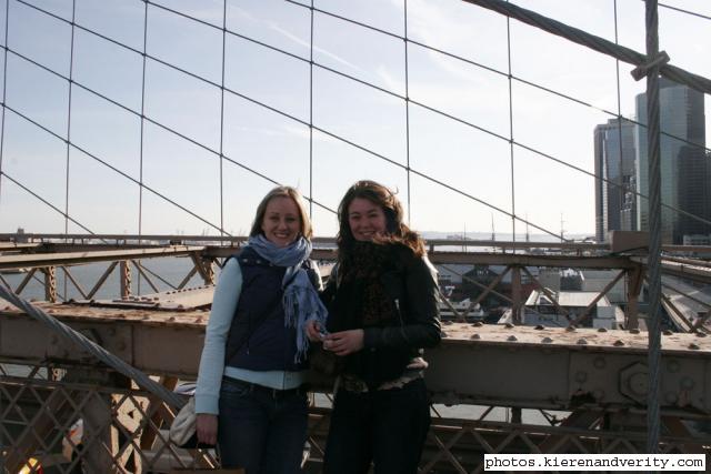 Emily and Liz on Brooklyn Bridge