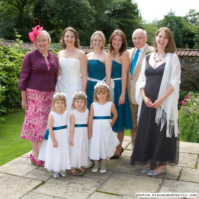 Carol, Verity, Emily, Liz, Robert and Claire with Holly, Bethany and Amy