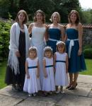 Claire, Verity, Emily and Liz with Holly, Bethany and Amy