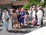 guests milling