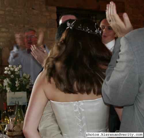 bride and groom's arrival