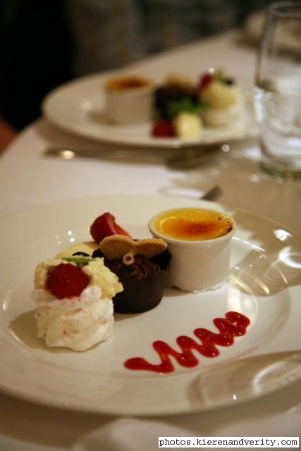 trio of desserts