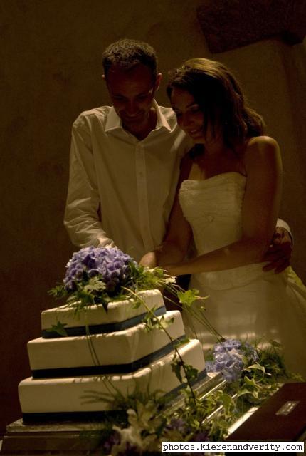 cutting the cake