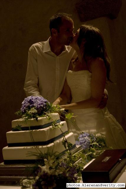 cutting the cake