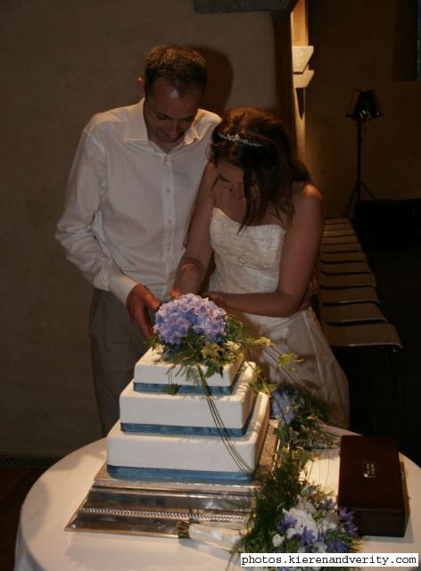 cutting the cake