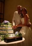 cutting the cake