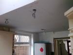 Day 3 - another view of the boarded ceiling.